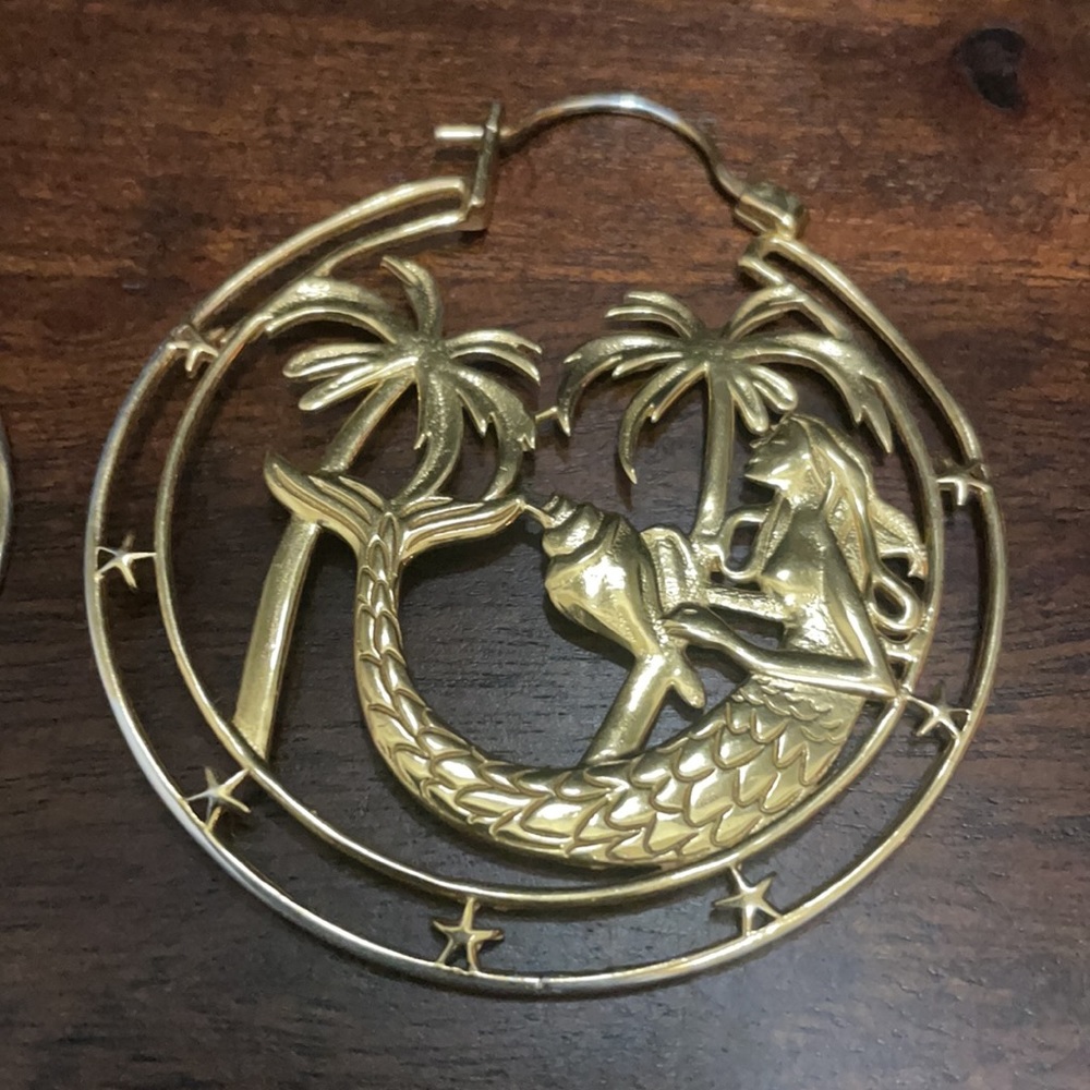 Pre- loved Spell Ocean Hoops AS IS - Picture 3 of 3